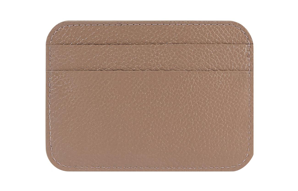 Balenciaga Cash Grain Calfskin Card Holder Card Holder Women"s Brown