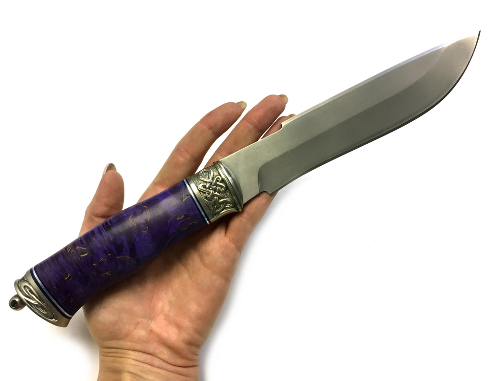 Нож Бизон, BOHLER S390, стабилизированная карельская береза