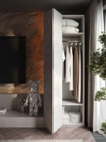 Шкаф распашной Soho Push to Move, серый, 81 см