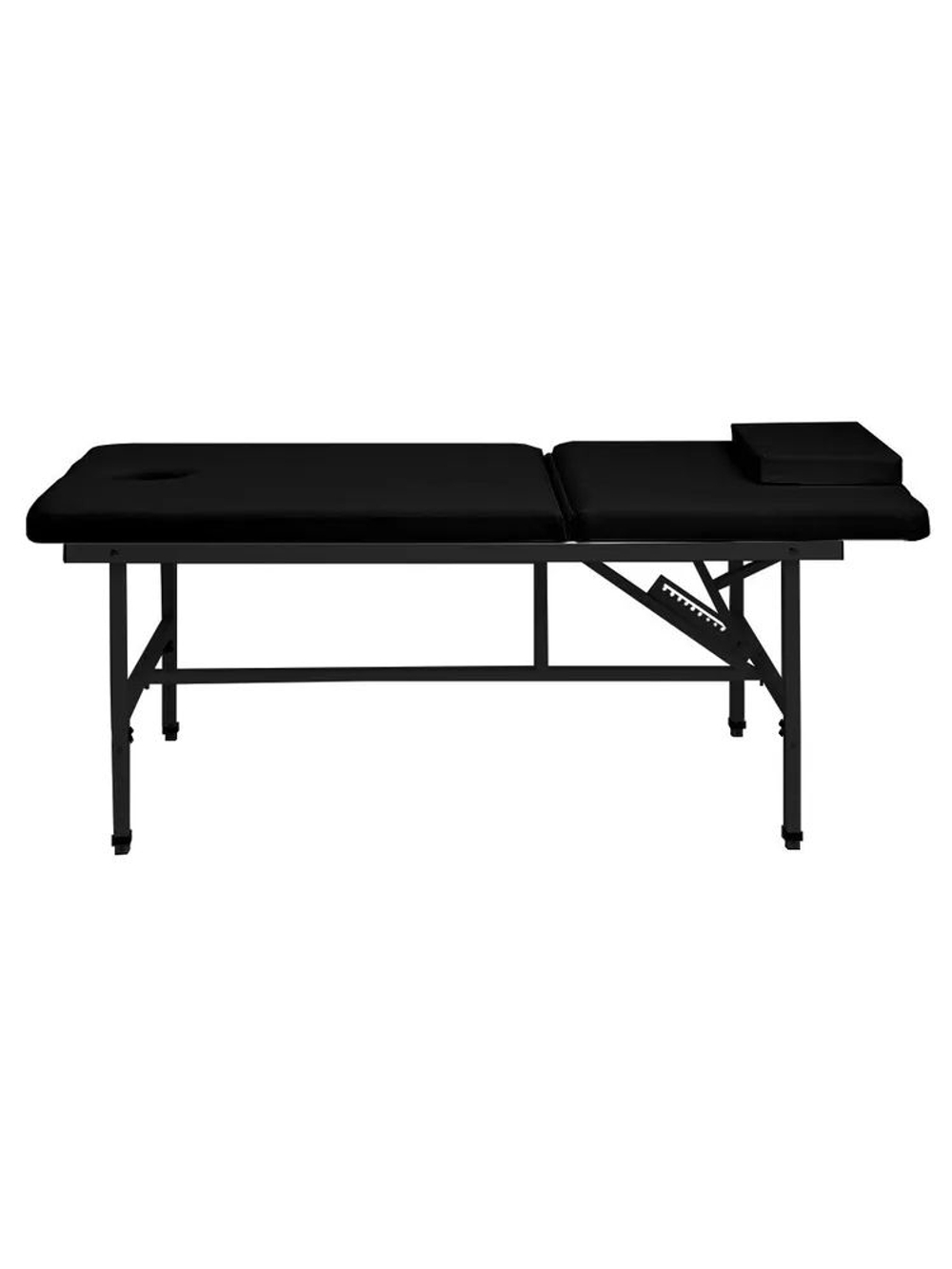 Массажный стол стационарный Massagecomplekt, с регулировкой высоты и вырезом для лица, 190/70, черный