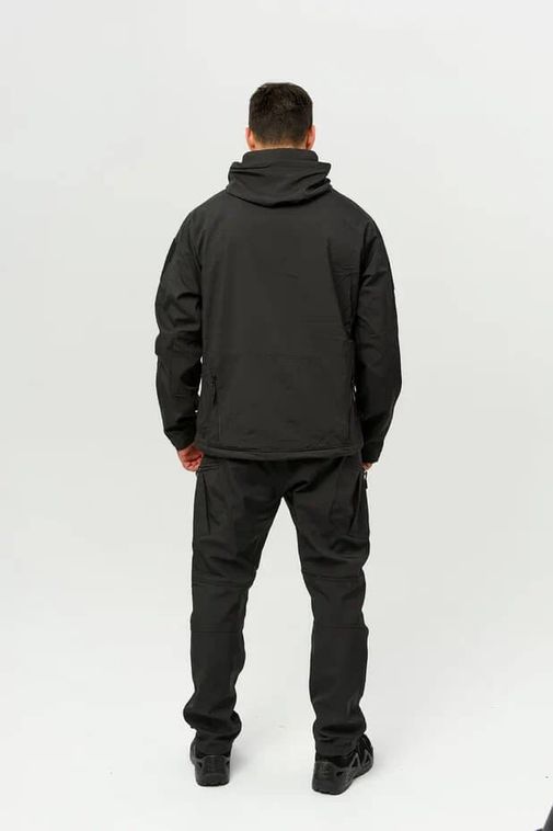 Костюм тактический утепленный Softshell Черный