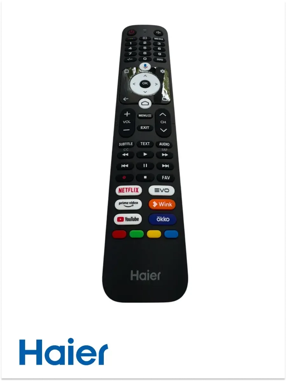Оригинальный голосовой беспроводной пульт дистанционного управления Smart TV с Bluetooth и микрофоном для умных телевизоров Haier, Candy, HEC 0530086355 (0530073715, 0530081397, HTR-U32R, U32R, HBT077, 3267425006, 209170548)