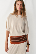 БРЮКИ WIDE LEG ИЗ ТКАНИ В РУСТИКАЛЬНОМ СТИЛЕ — ZARA