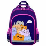 Рюкзак ПИФАГОР SCHOOL, 1 отделение, 3 кармана, "Cat greetings", 272087