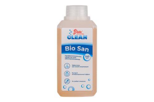 Кислотное средство с антибактериальным эффектом Brew Clean Bio San 240мл.