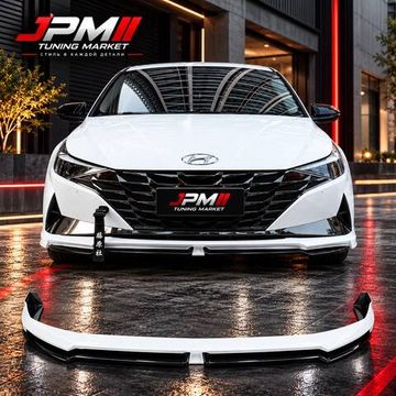 Накладка на передний бампер JS Style Hyundai Elantra 2020-2023 белая