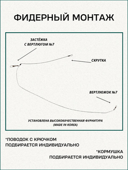 Фидерная оснастка Fish Crystal "Инлайн" (бесцветная)
