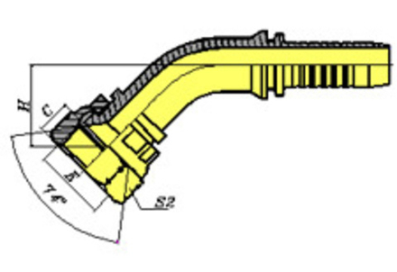 Фитинг DN 08 JIC (Г) 9/16 (45)