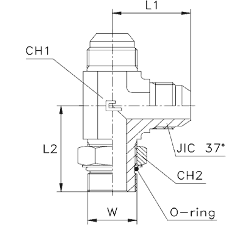 Штуцер FRLG JIC 7/16" UNF7/16"