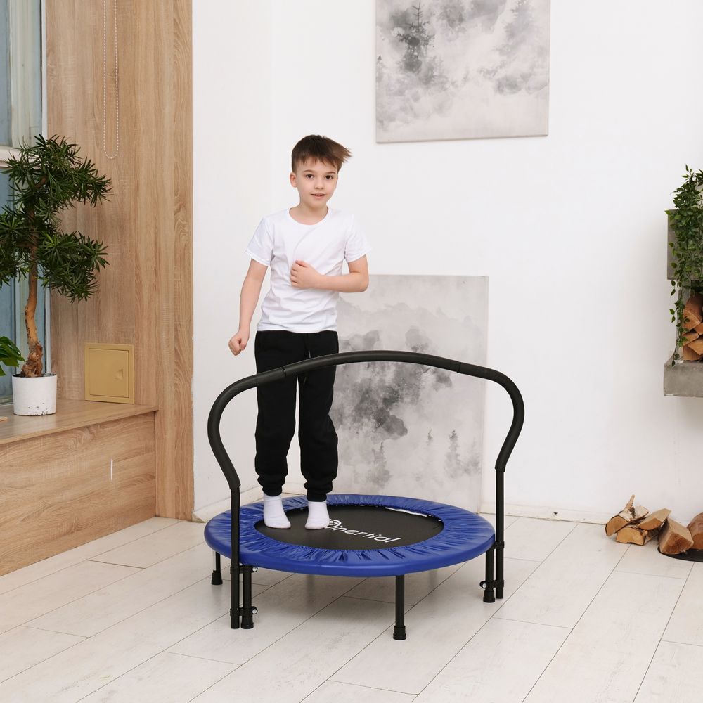 Батут с поручнем DFC JUMPFIT 36&amp;#039;&amp;#039; синий