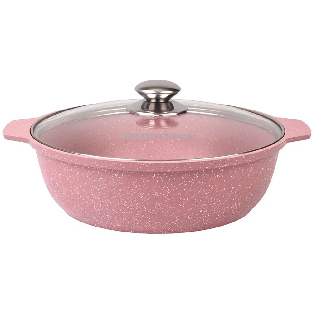 Кастрюля-жаровня 3л «Trendy style» (rose) со стеклянной крышкой ж31tsr