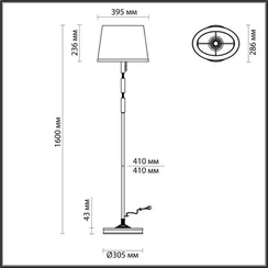 Торшер London 4887/1F Odeon Light