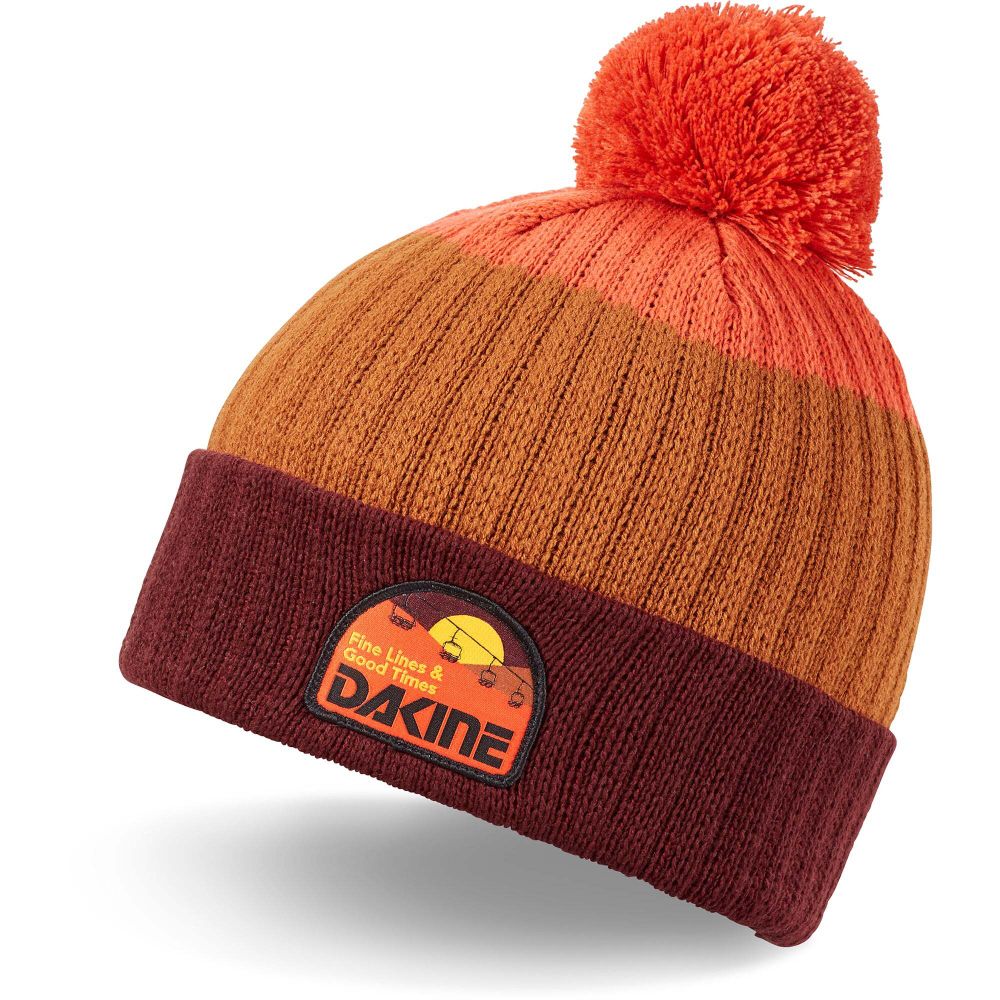 Шапка Dakine EZRA BEANIE PORT/RED EARTH/SUN FLARE