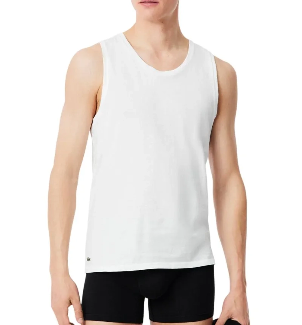Теннисная футболка Lacoste Cotton Undershirts 3-Pack - white