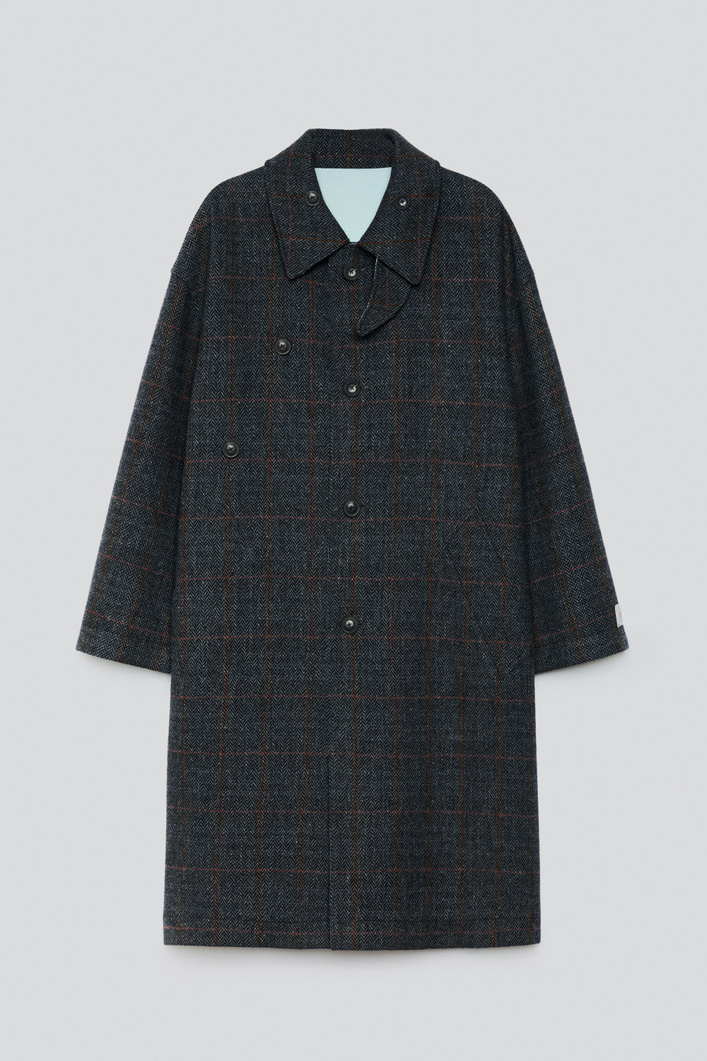 ZARA X BAISI GUADAGNINO ДВУСТОРОННИЙ ПЛАЩ, СИНИЙ/СЕРЫЙ