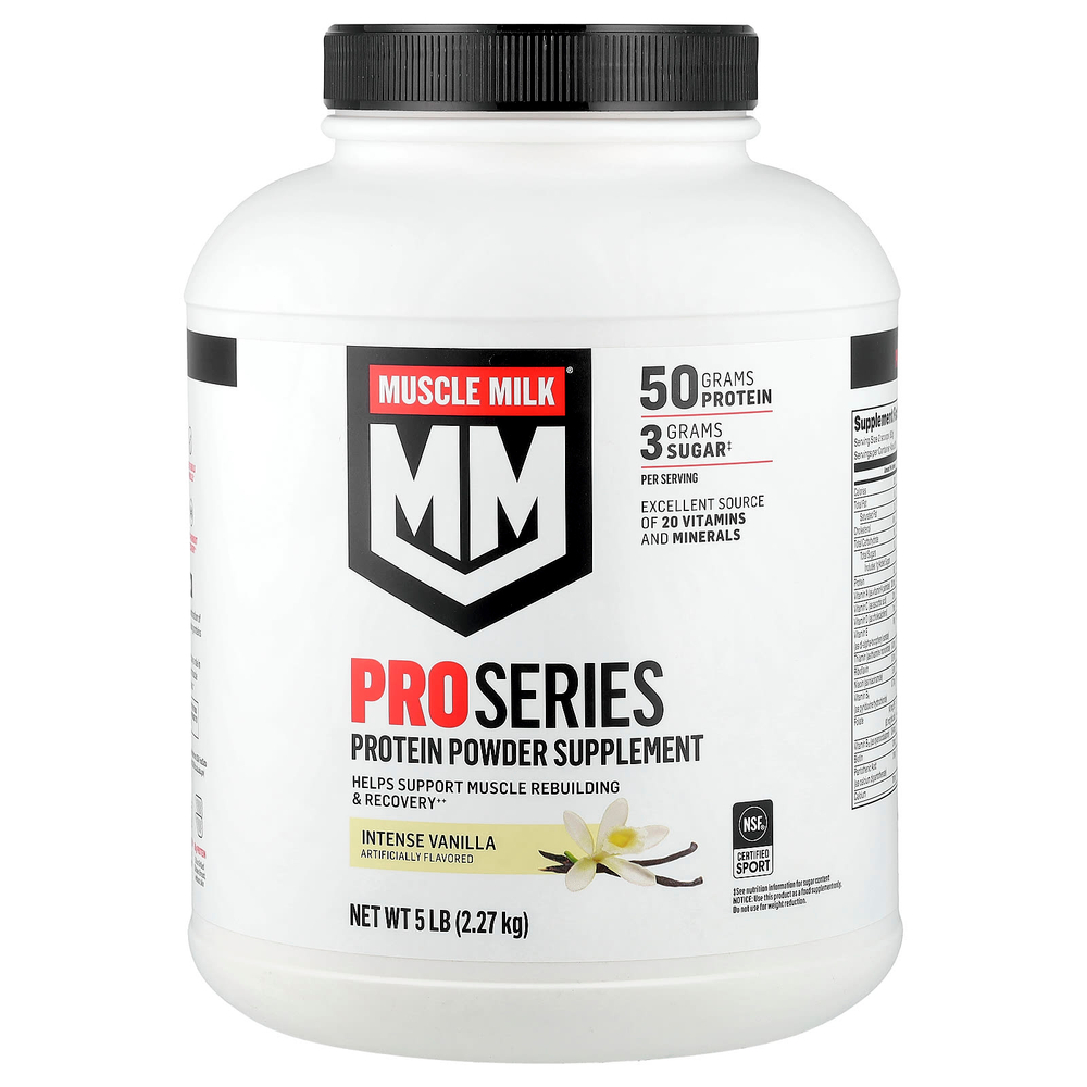 Muscle Milk, Pro Series, Protein Powder, Intense Vanilla, 5 lb (2.27 kg)