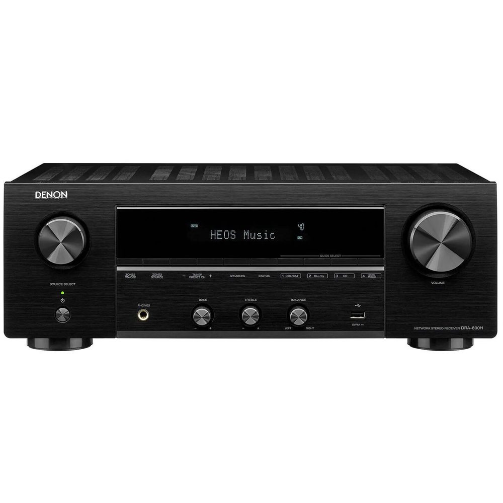 AV-ресивер Denon DRA-800H, 2 канала, Wi-Fi/Bluetooth, 4K, черный