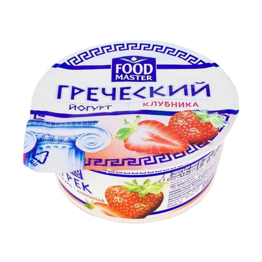 Йогурт Food Master греческий клубника 130 гр