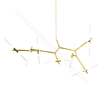 Ceiling design lamp  AGNES by Roll & Hill (14 lampshades,  Gold)