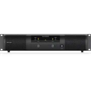 BEHRINGER NX1000 - усилитель мощности, 2х160 Вт/8 Ом, 2х300 Вт/4 Ом, 500 Вт/2 Ом, бридж:1000 Вт/4 Ом