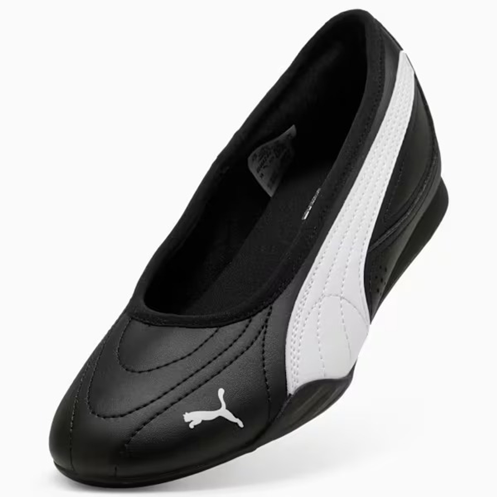 PUMA Кроссовки-балетки Catch, черный/белый