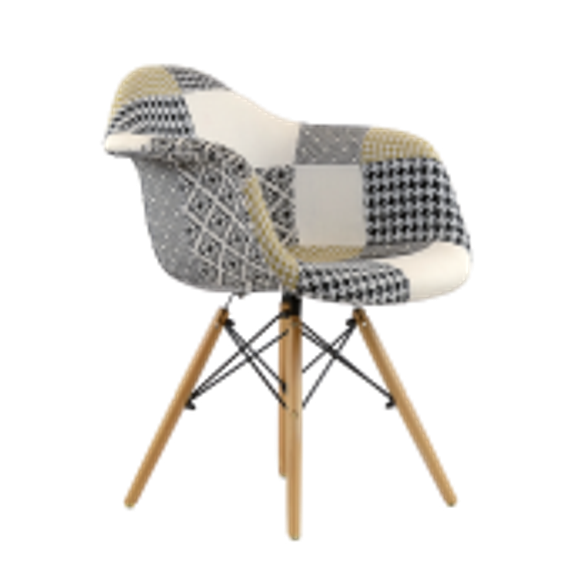 Кресло Barneo N-14 Patchwork трехцветный