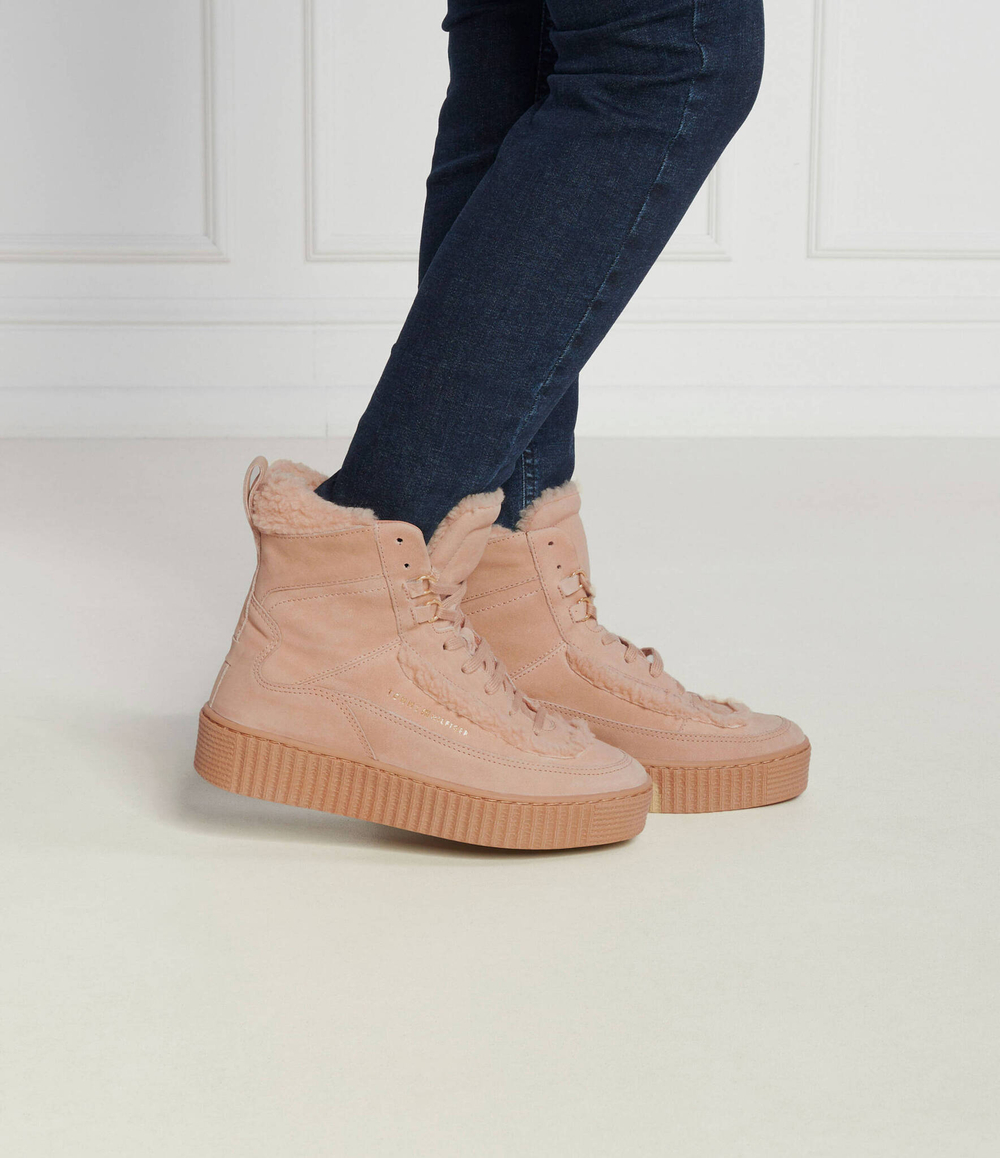 Кожаные кроссовки essential lace up warmbootie Tommy Hilfiger - бежевый(FW0FW07503)