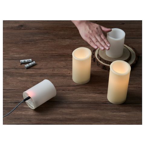 Светодиодная свеча IKEA ADELLOVTRAD (ЭДЕЛЛЁВТРЭД), Белый