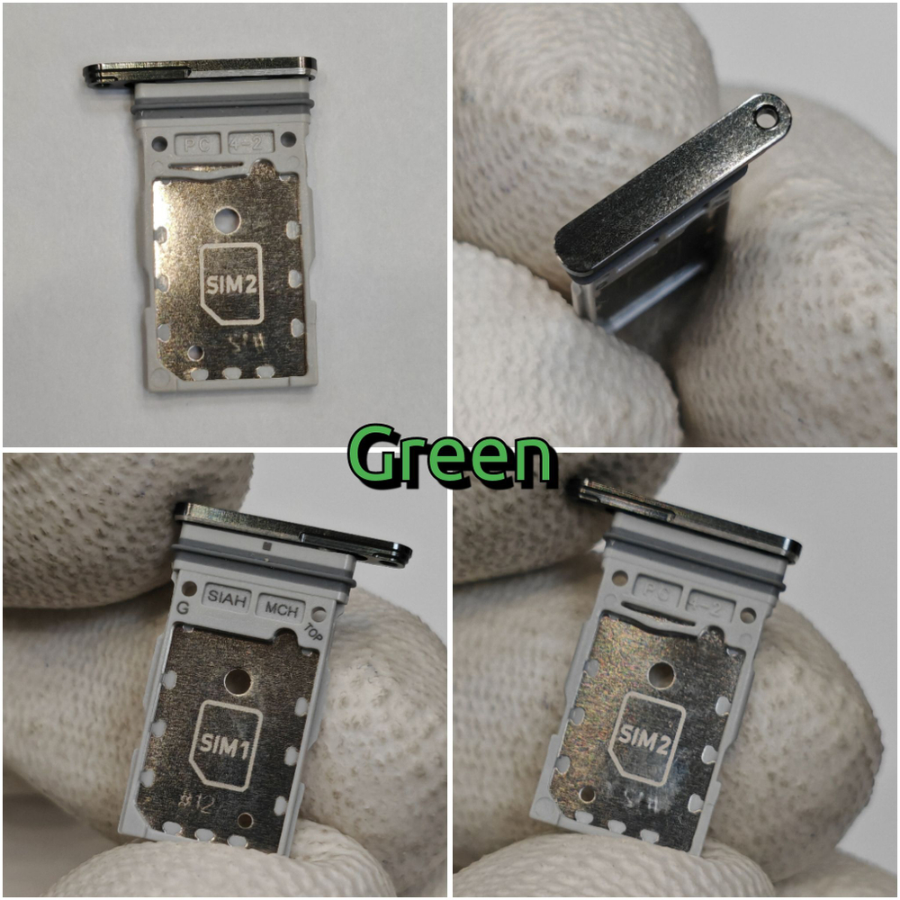 Сим лоток для Samsung S23 Ultra (S918) Держатель Sim. Оригинальное качество (Цвет: Кремовый / Золотистый)