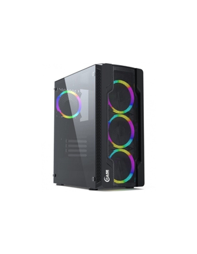 Powercase CMIXB-L4 Корпус Mistral X4 Mesh LED, Tempered Glass, 4x 120mm fan, чёрный, ATX  (CMIXB-L4)