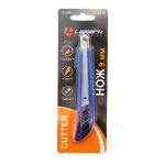 Нож 9 мм, корпус soft touch, синий, LAMARK210