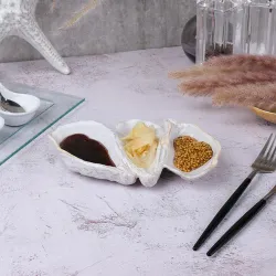 Блюдо для подачи 20*14 см h3 см емкость для закусок Gray Shell Frutti di Mare P.L. [1]
