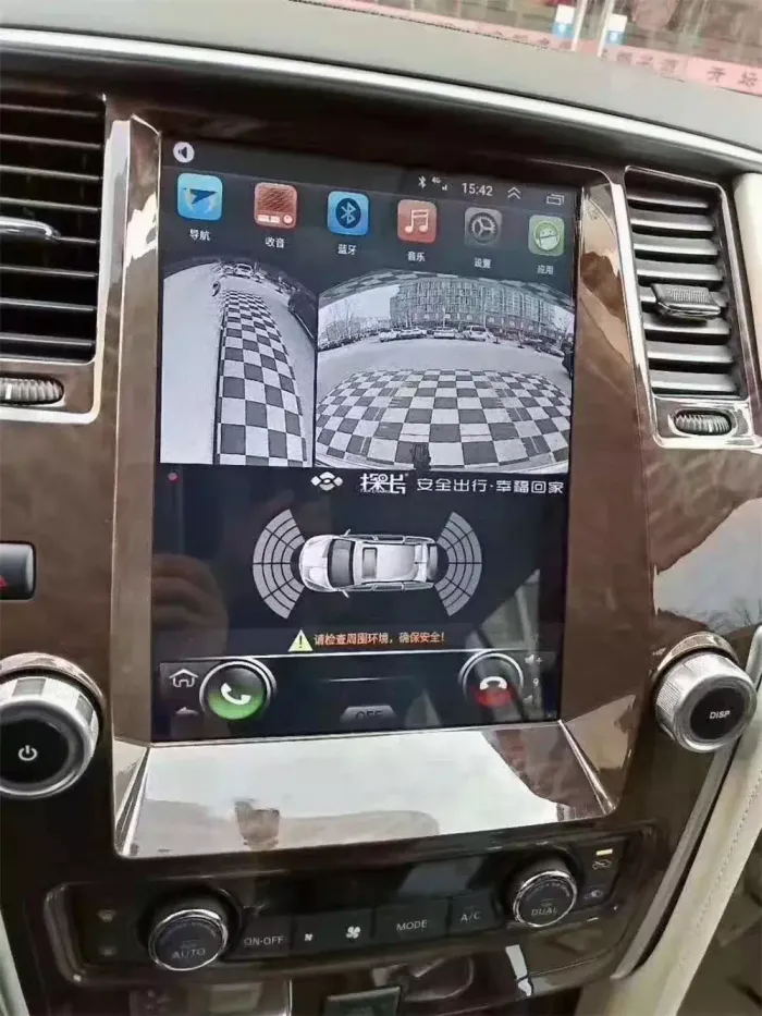 Магнитола для Nissan Patrol Y62, Infiniti QX56/QX80 2010-2019 (поддержка Bose, 360 и мониторов) - Kuberg ZF-1222-Q6 в стиле "Тесла" монитор 12.1" на Android 11, Быстрая, CarPlay, 4G SIM-слот