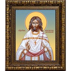 Константин Широкинский священномученик пресвитер. Икона на холсте.