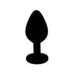 Маленькая черная пробка с зеленым кристаллом ONJOY Silicone Collection
