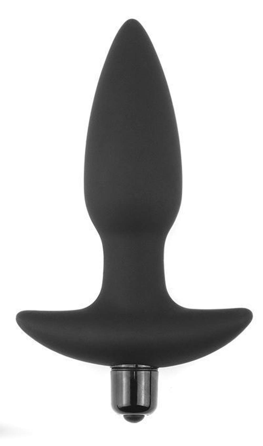 Черная анальная вибропробка Anal Indulgence Collection Fantasy Plug - 14,5 см. (Цвет: черный)