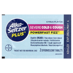 Alka-Seltzer Plus, Power Fast Fizz™, кашель и простуда, тяжелая форма, цитрус, 20 шипучих таблеток