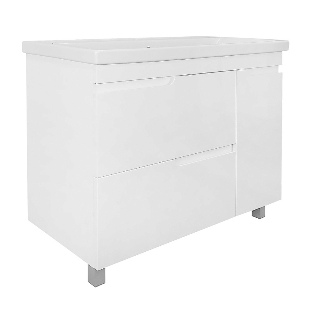 Комплект Тумба Azario KANTRI 100/2Н 1005х455х870 напольная, с раковиной Фостер 100,  8611