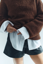 Джемпер оверсайз с мохером - H&M