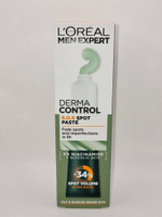 Паста S.O.S. L'Oreal Men Expert  Derma Control  для жирной кожи с ниацинамидом и гликолиевой кислотой, 45 мл (Франиция)