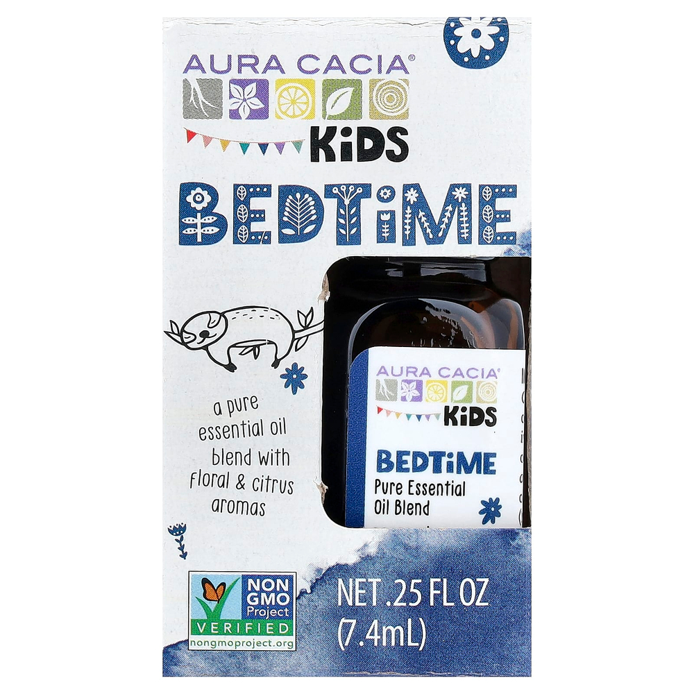 Aura Cacia, Kids, смесь чистых эфирных масел, перед сном, 7,4 мл (0,25 жидк. унц.)