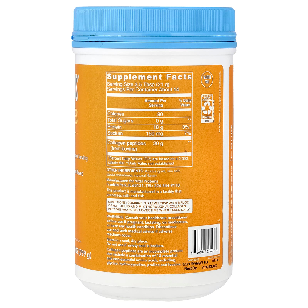 Vital Proteins, пептиды коллагена, со вкусом тыквы, 299 г (10,5 унции)