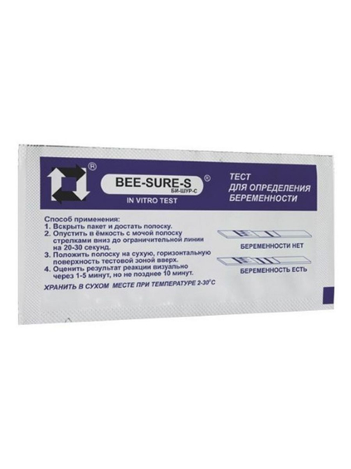 Bee-sure-s тест на беременность (тест-полоска), 1 шт.
