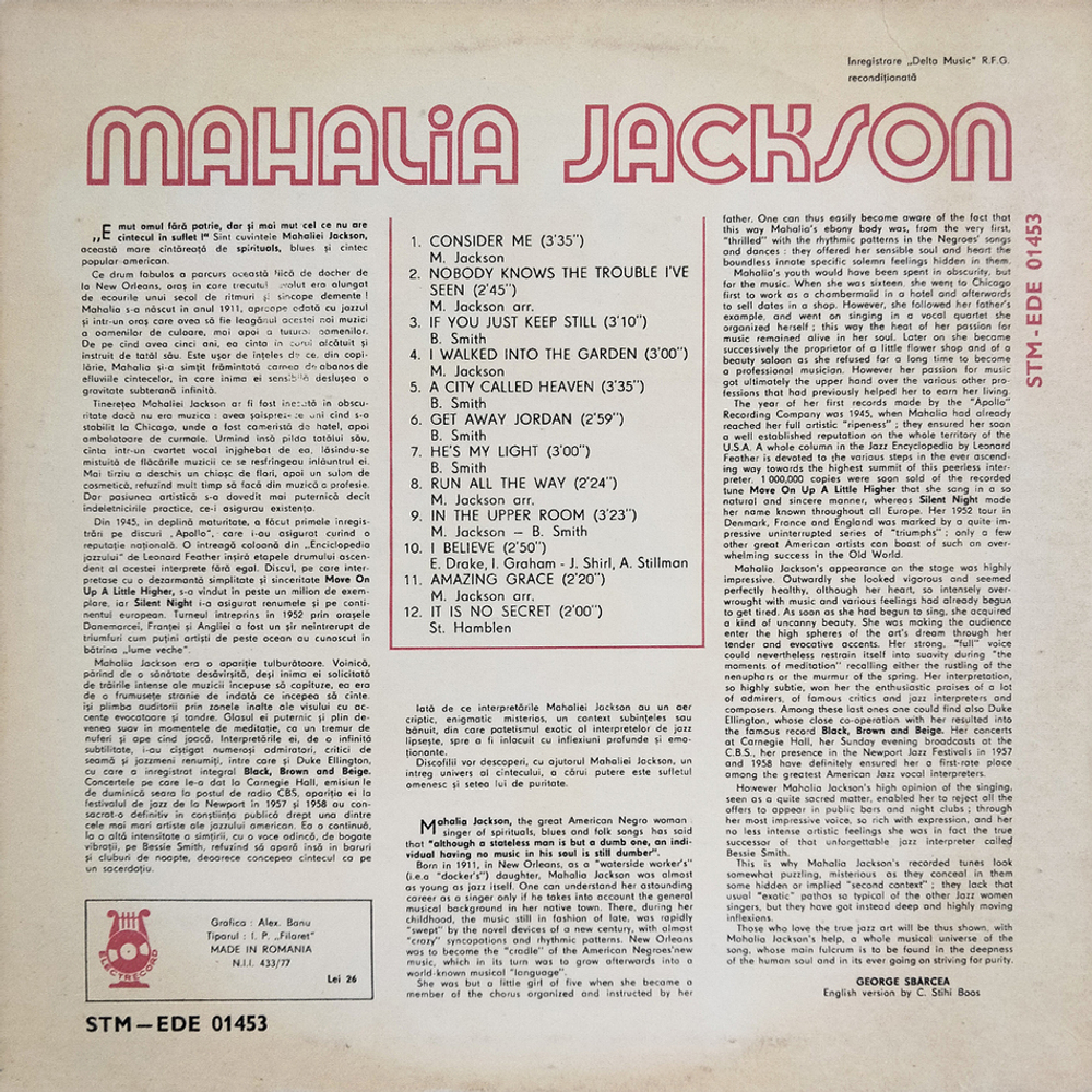 Mahalia Jackson / Mahalia Jackson (LP)