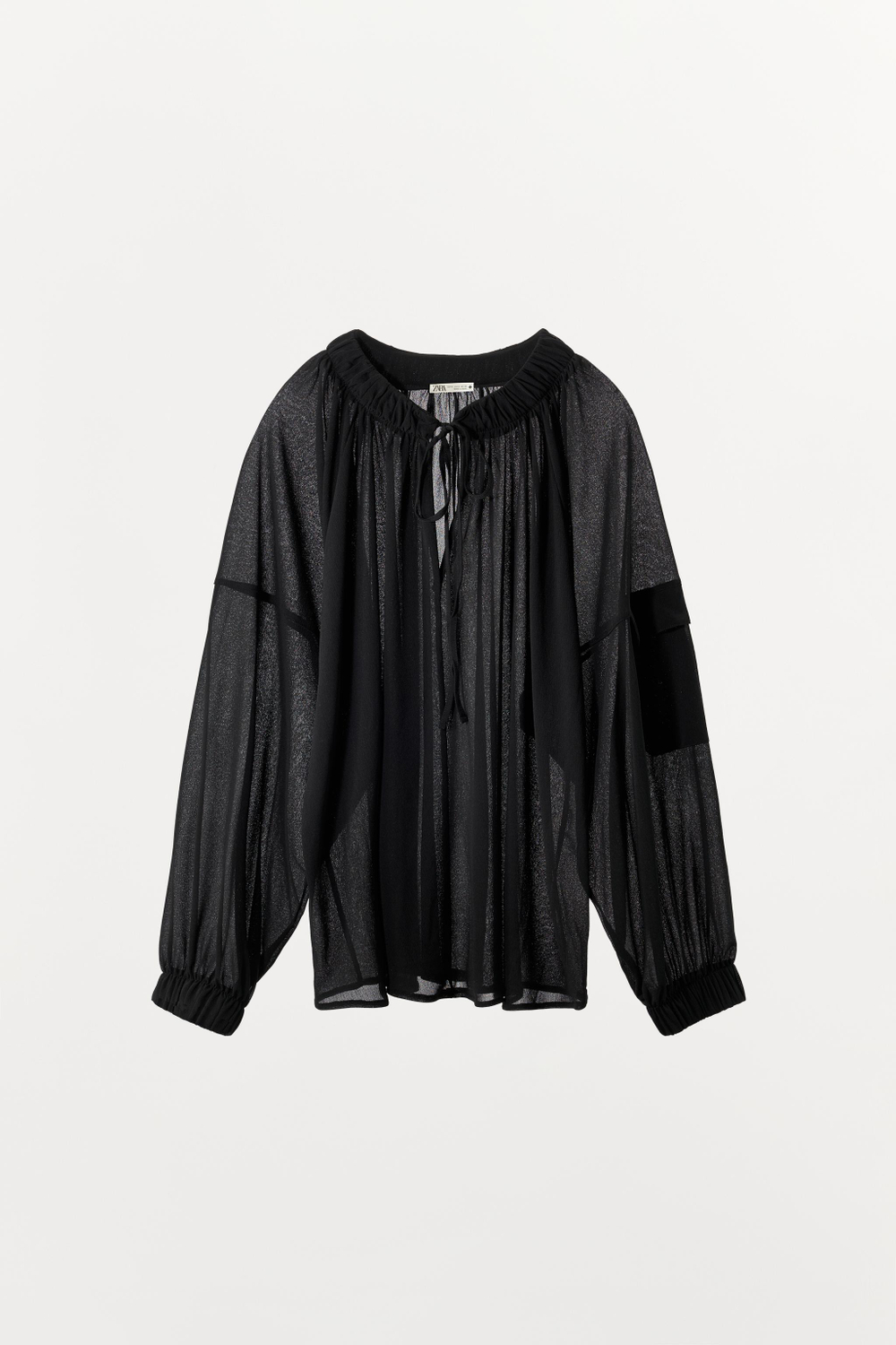 РУБАШКА С ПРОЗРАЧНЫМИ ВСТАВКАМИ — ZARA