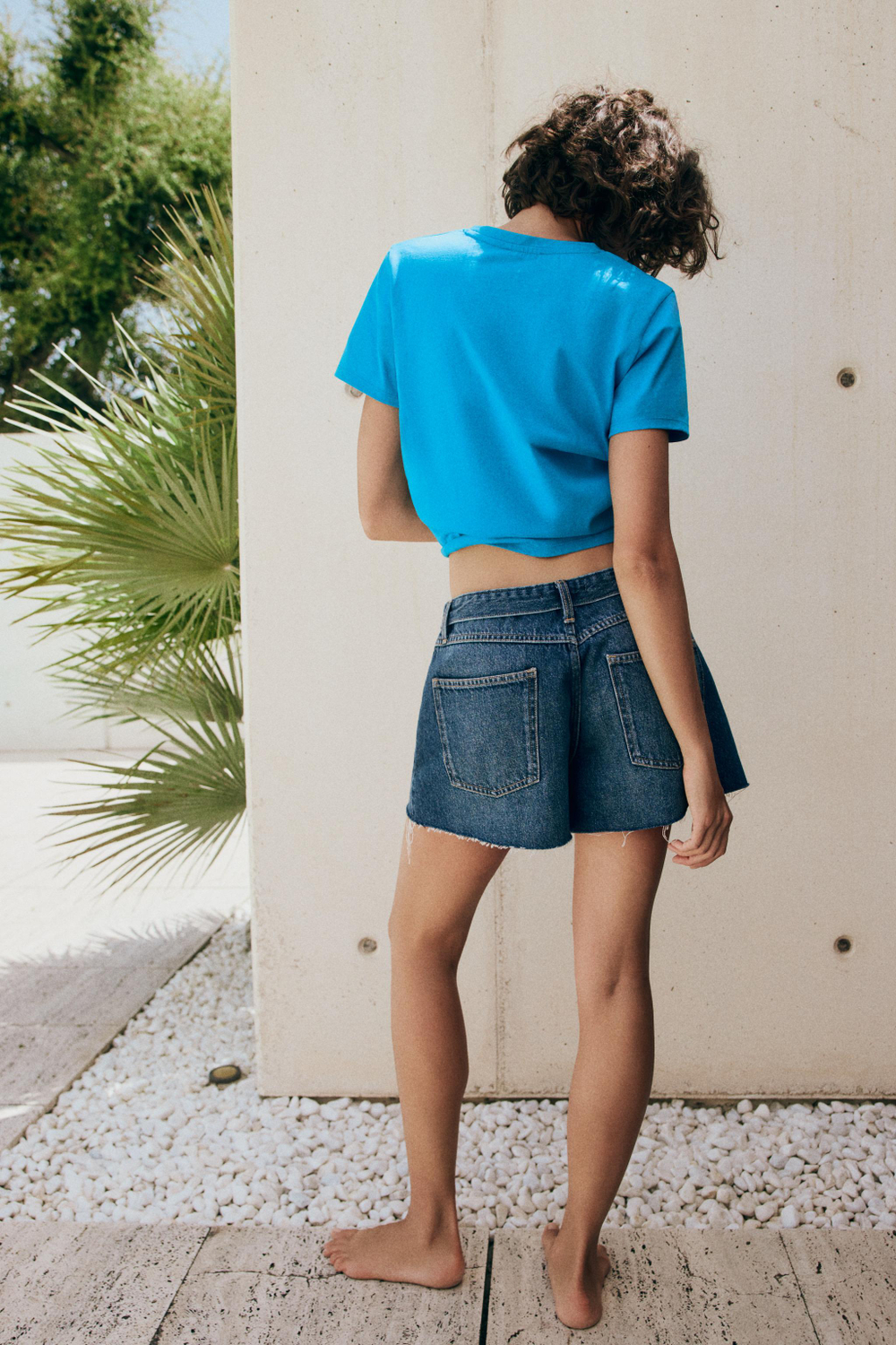 ХЛОПКОВАЯ ФУТБОЛКА В СТИЛЕ РУСТИК — ZARA