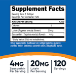Nutricost, зеаксантин с лютеином, 120 капсул