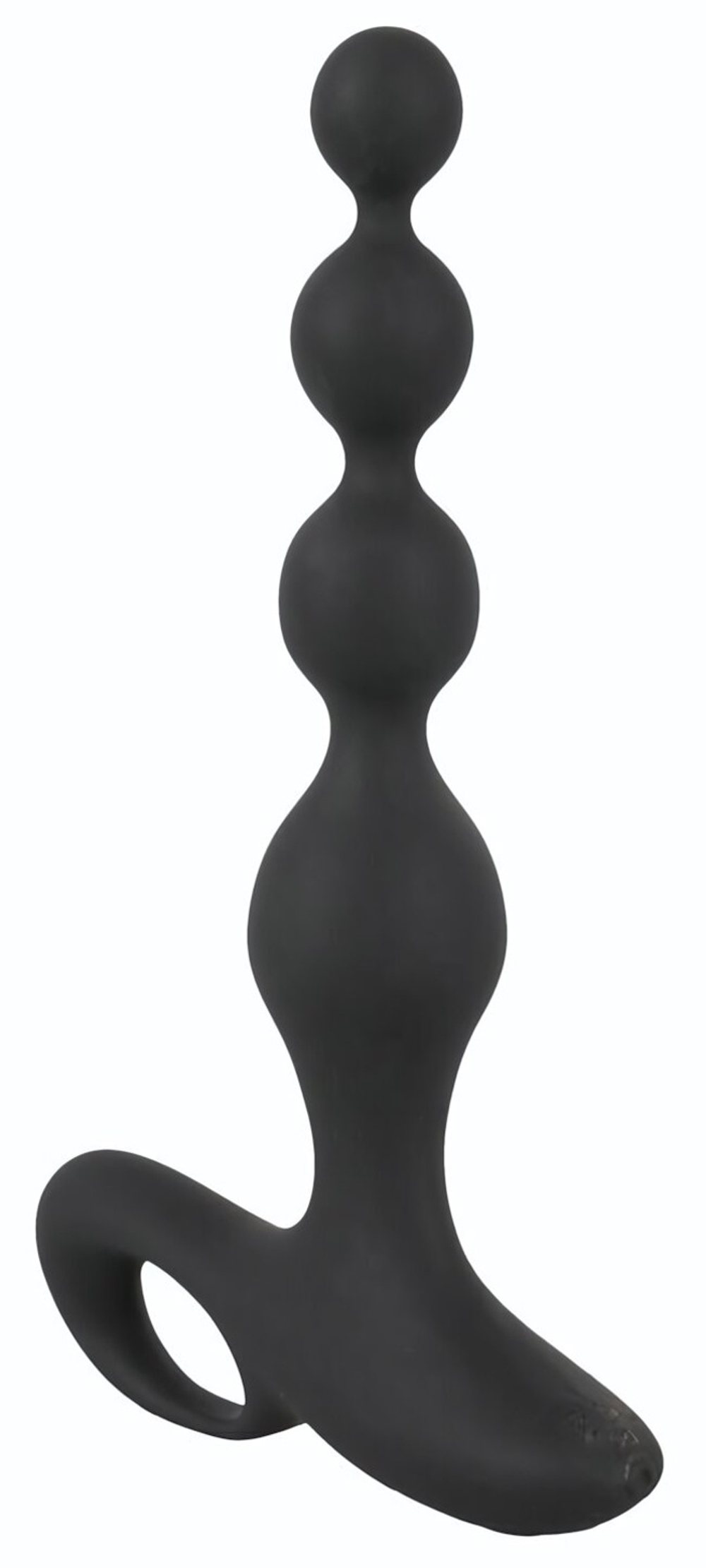 Черная анальная цепочка с вибрацией Rechargeable Anal Beads - 20 см. (Цвет: черный)