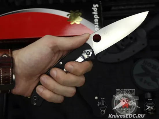 Нож складной Spyderco Resilience C142GP c клинком из стали 8Cr13MoV, рукоять G10