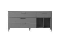 Тумба Type oak 4 ящика 2 полки ширина 180 см (серый)